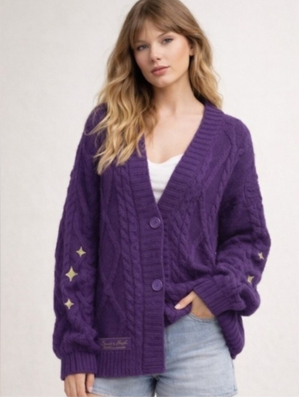 Authentic Taylor Swift "Speak Now" Cardigan Sweater Purple M/L
